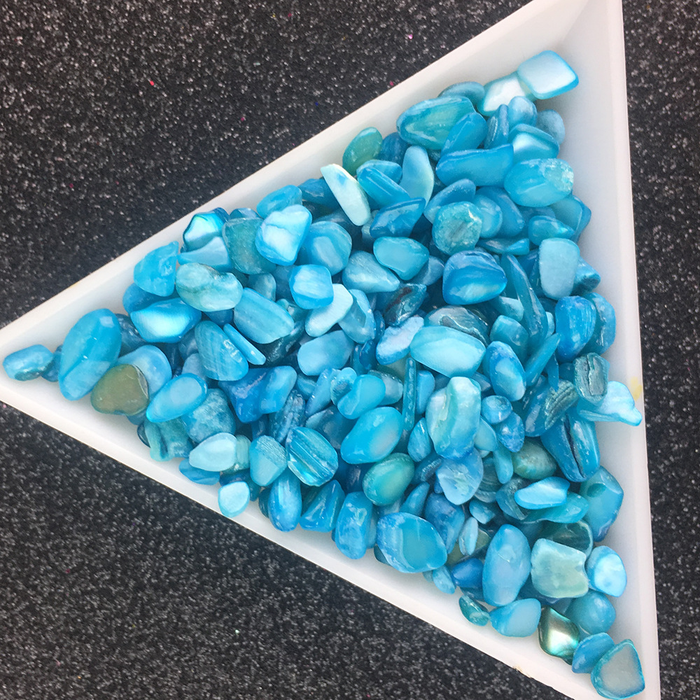 彩色碎石头不规则花瓣贝壳石头光疗指甲装饰品七彩贝母石袋装