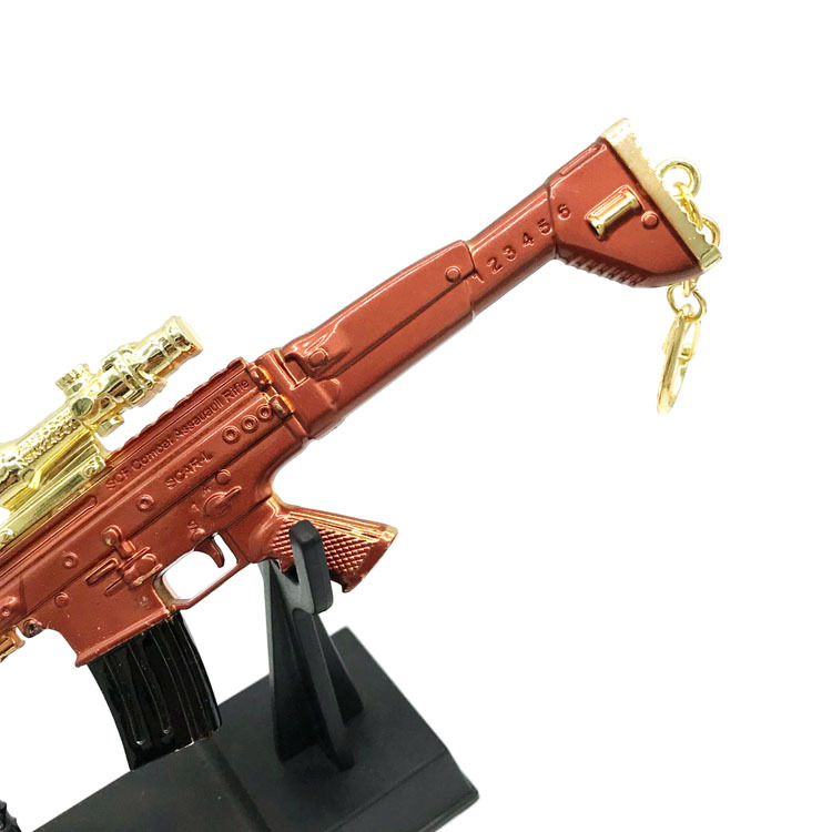 绝地大逃杀黄金版98k狙击枪模型兵器 28厘米金属合金武器吃鸡周边