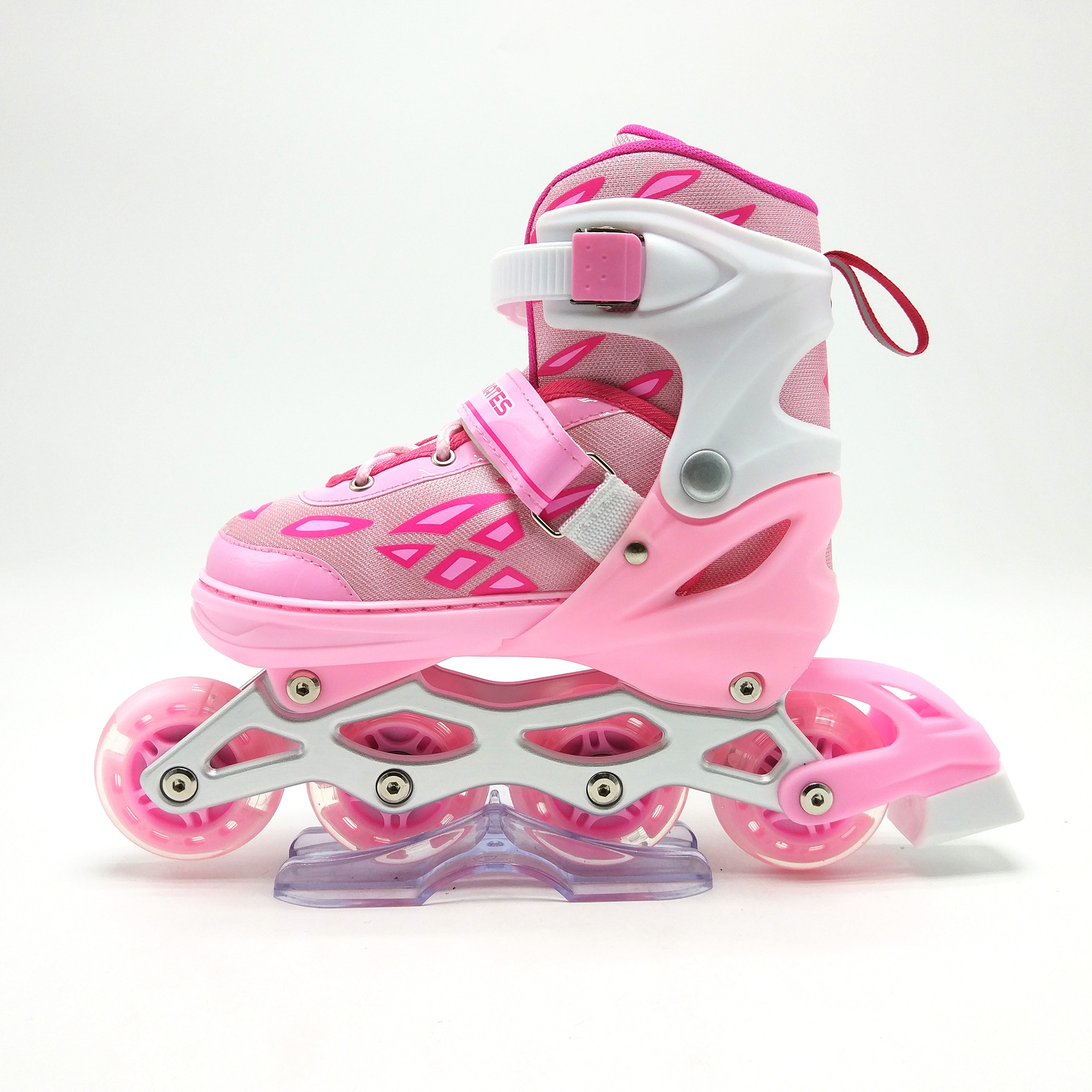 新款直排溜冰鞋 可调节儿童全闪光旱冰鞋溜冰鞋 轮滑鞋批发价五折