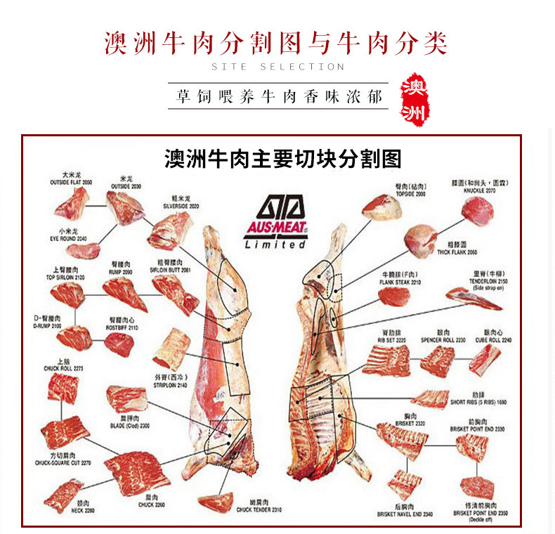 澳洲进口冷冻牛肉供应 澳大利亚草饲眼肉沙朗牛排 家庭雪花牛排