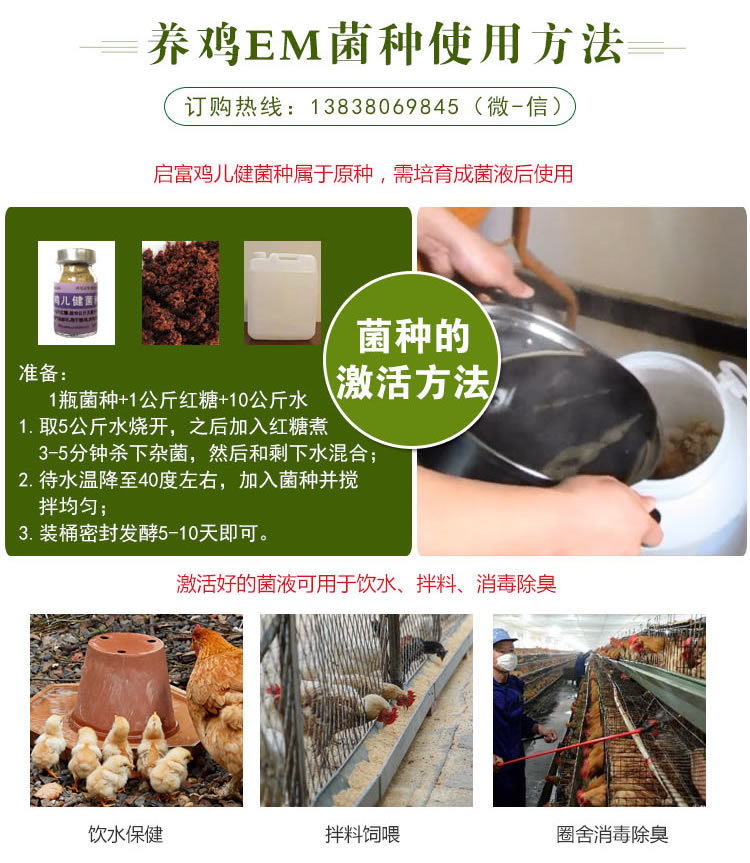 养鸡em菌种使用方法