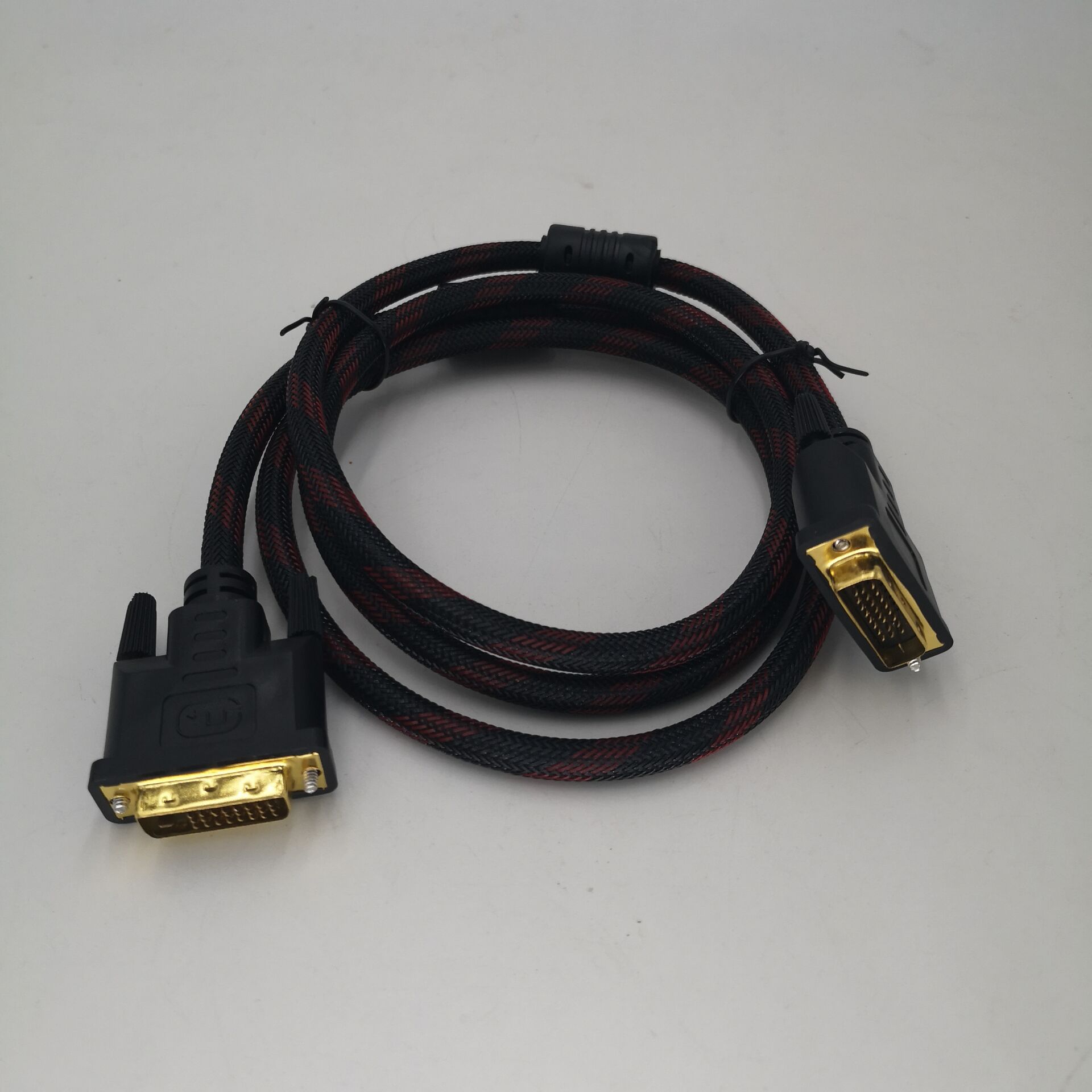 5米米dvi线 高清显示器信号线 dvi转dvi 屏蔽网双磁环