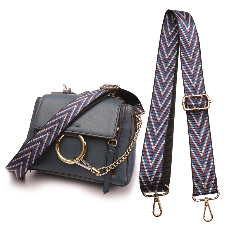 可调节女包带子民族风彩色宽肩带百搭斜挎加宽包单肩混搭女包配件