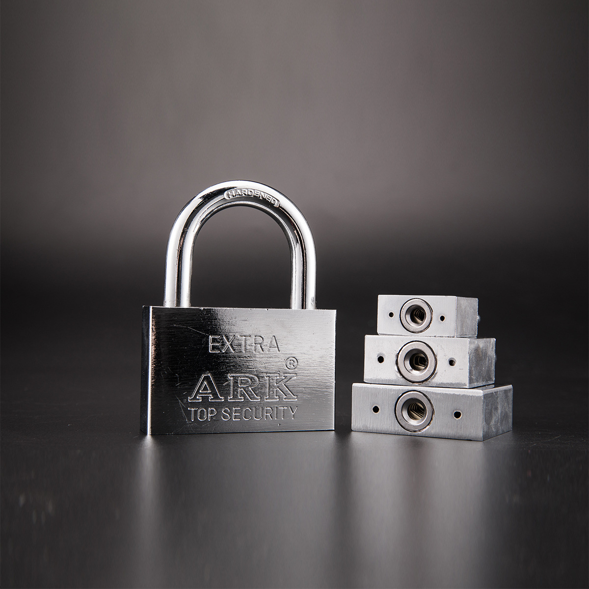 40-60mmark叶片仿不锈钢挂锁子母锁二级管理子母钥匙通用通开锁