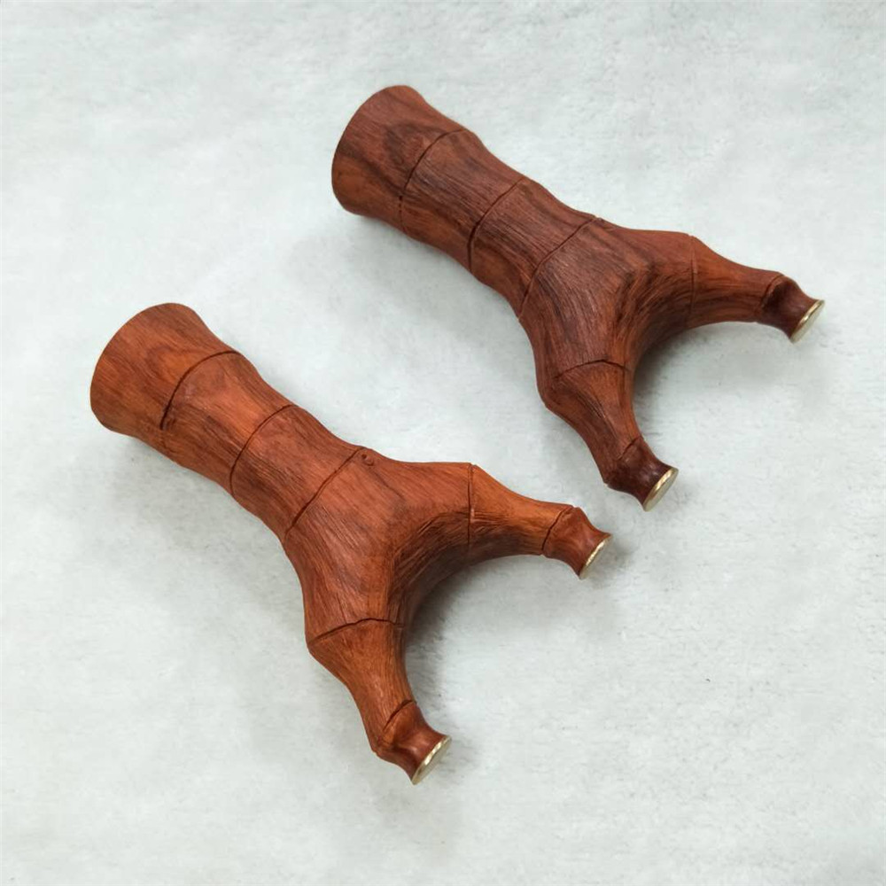 小叶紫檀竹节天罡弹弓扁皮竹节手工木质檀木弹弓铜钱飞虎大钱在握