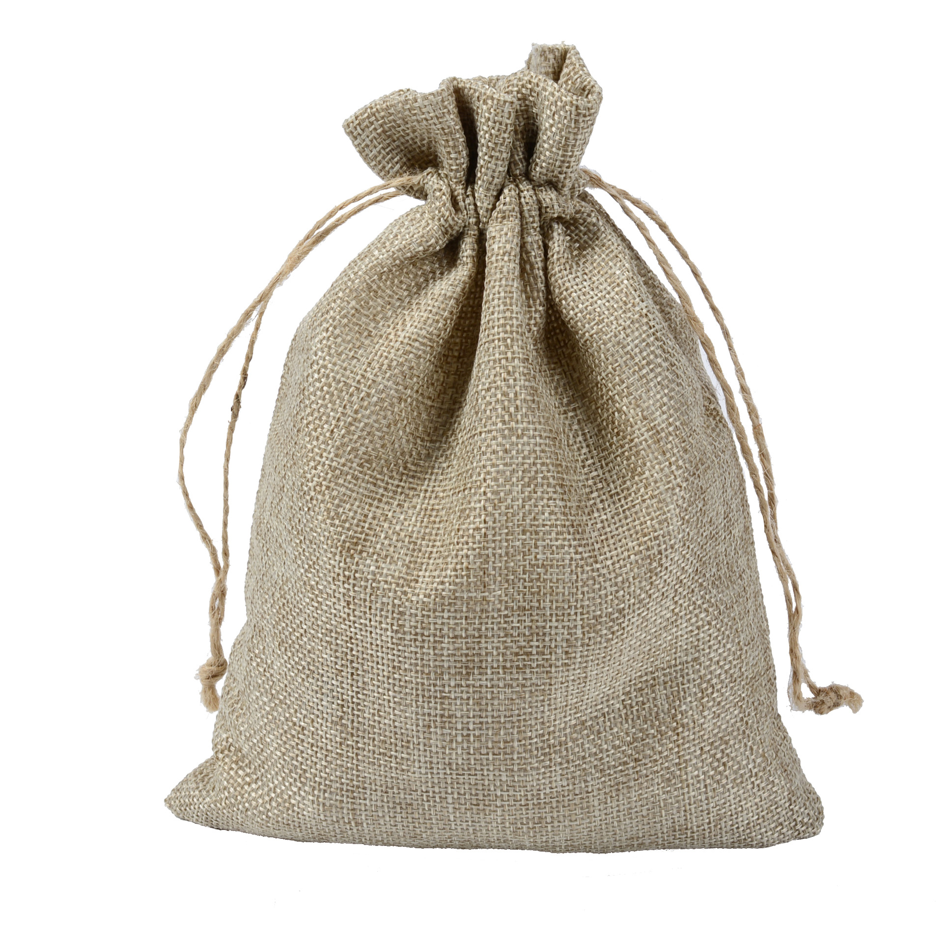 15*20 抽绳麻布袋 束口麻绳麻布袋 工艺品文玩茶叶包装袋可印logo