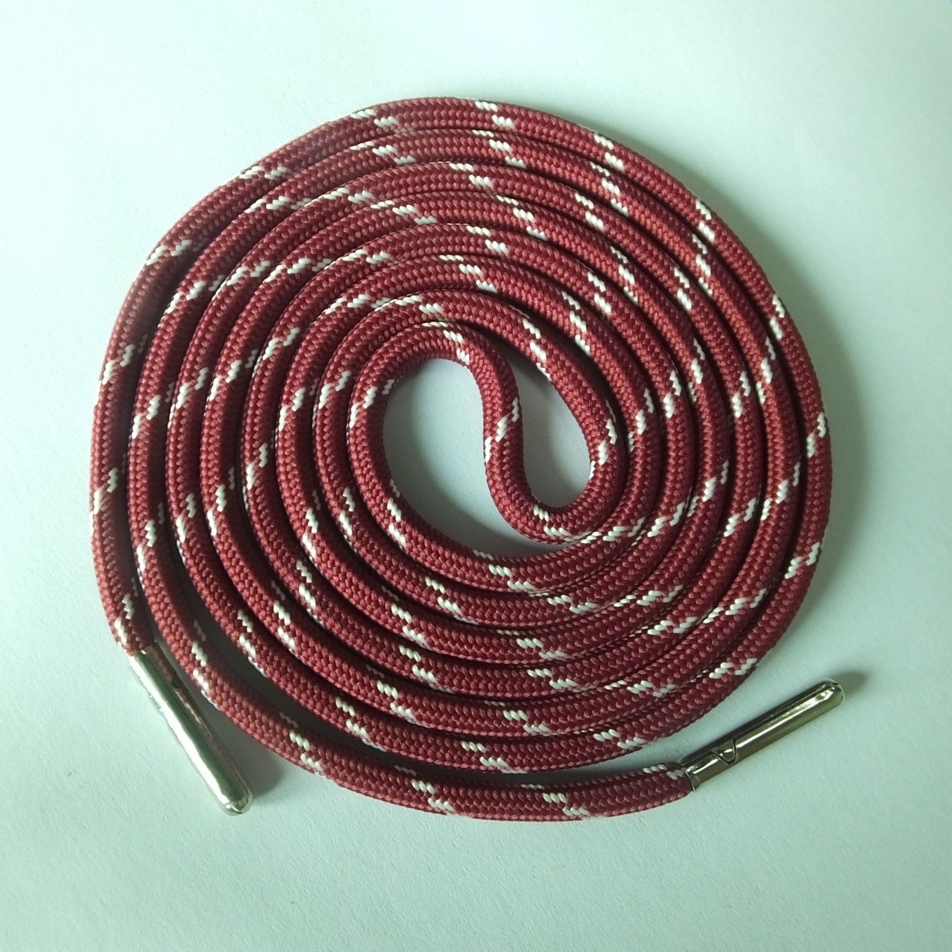 订制实心扁圆帽绳 红白黑蓝绿卫衣校服胶头铁头彩色包心实心帽绳