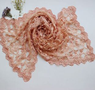 妮尔达女新款优雅刺绣披肩满天星活动星星蕾丝围巾头巾多用-5492