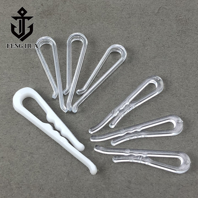 厂家直销塑料胶夹 白色有齿衬衣夹扣 男士衬衫服装服饰纽扣批发