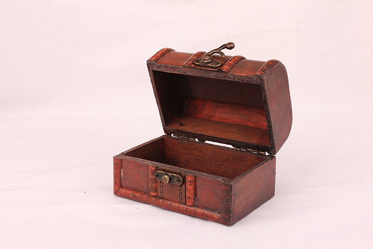 热销欧式复古盒子木盒子可加锁仿古木质首饰收纳盒子 厂家直销