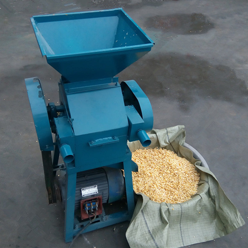 家用小型玉米压片机 多功能粮食挤扁机型号 黄豆伐扁机价格