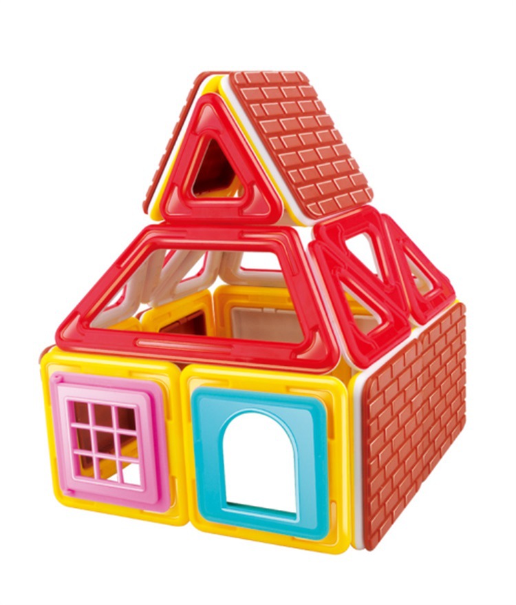 儿童自装拼装趣味百变磁力片积木小屋32pcs磁力片积木玩具