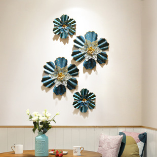 欧式铁艺壁挂立体壁饰 创意墙面装饰花卉 卧室墙上装饰品墙饰