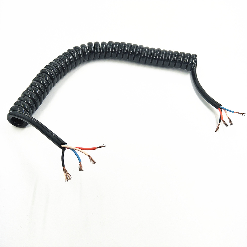 拉伸pu弹簧线 pvc电源弹簧线 tpu塑胶弹簧线 深圳多芯弹簧线厂家