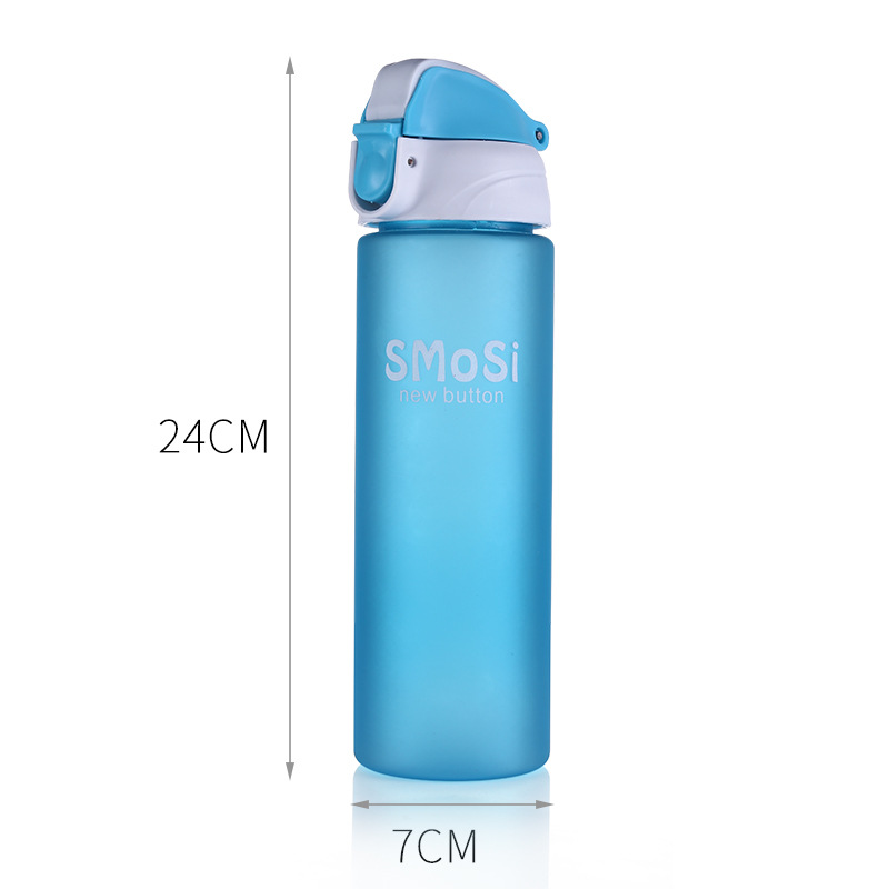 Msmk Plastic Frosted Sports Cup 600ml with Rope Handle Filter Screen High-Grade Sports Bottle Tumbler Student Cup