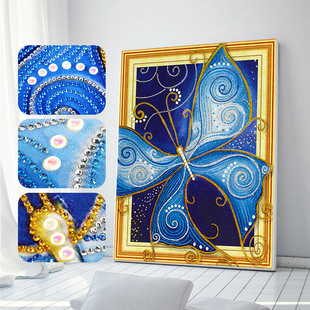 3d钻石画翩翩起舞异形钻欧式风格点贴砖石绣小幅客厅挂画新款