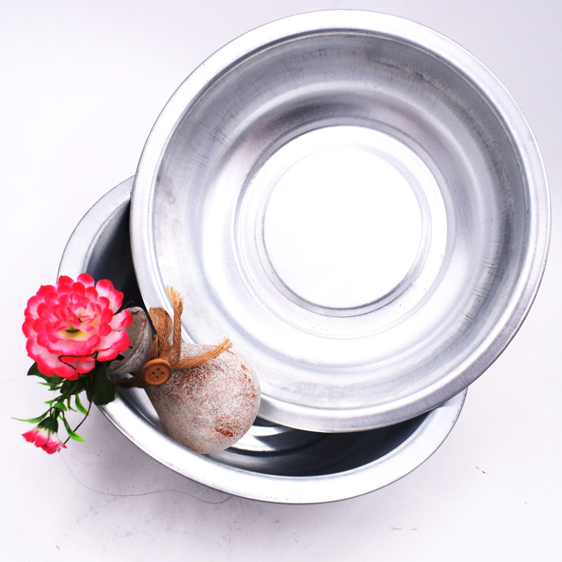 镀锌铁盆家用老式中号圆形29cm小铁盆可做赠品2元店货源地摊批發