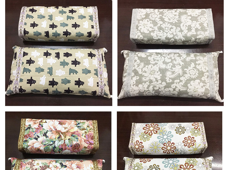 纯棉老粗布大米壳枕头 宫廷大米壳可调高低枕头 团购一件代发枕头