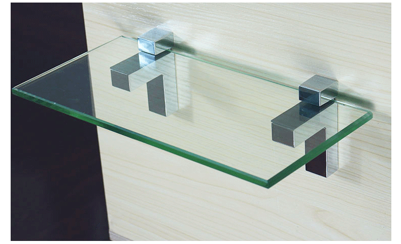 f形玻璃夹 鱼嘴夹板托 浴室厨房玻璃托架 层板固定夹玻璃托