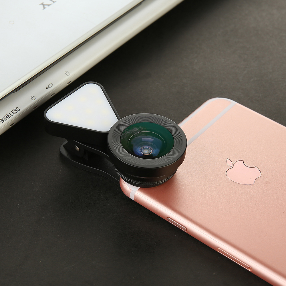 4-0.6x广角手机补光灯美颜自拍手机镜头通用直播