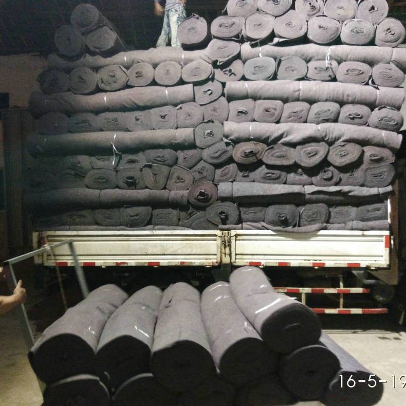 厂家生产搬家防磕碰毛毡 黑心棉铺路毛毡 家具包装毯批发