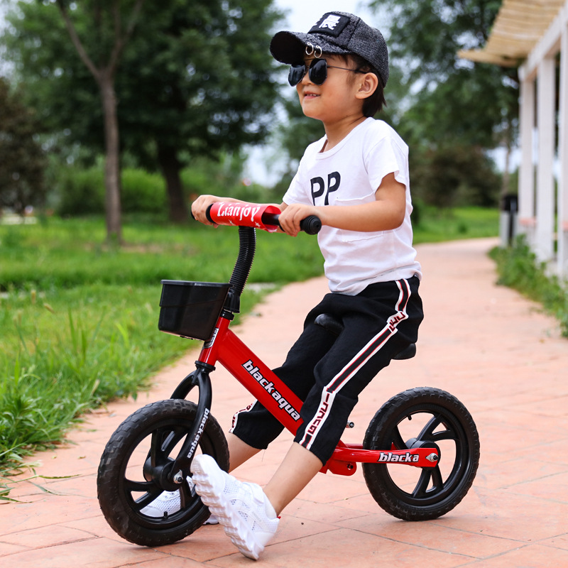 儿童平衡车自行车无脚踏12寸两轮2-6岁男女宝宝滑行车溜车学步车