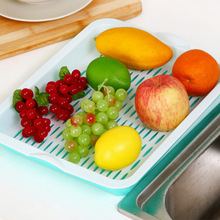长方形塑料镂空育苗托盘 多功能双层茶盘 果蔬沥水盘 水果盘
