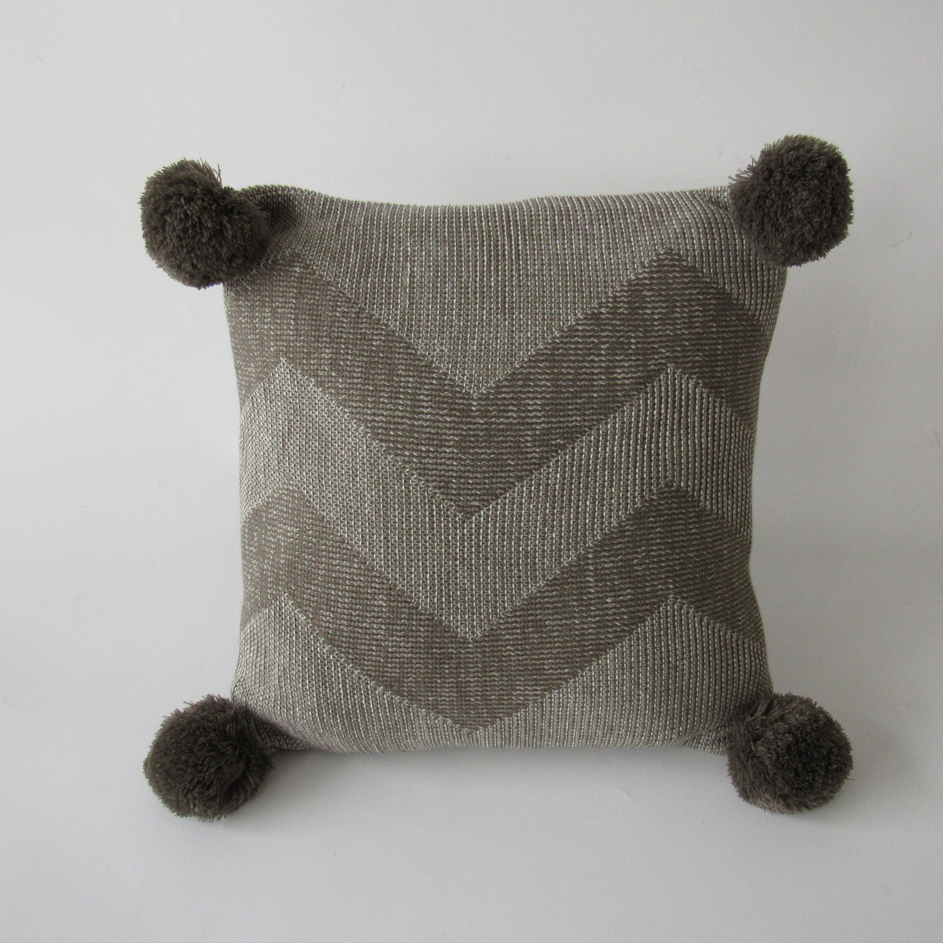 ins波浪纹针织毛球抱枕拉链家居抱枕汽车靠垫外贸厂家批发3