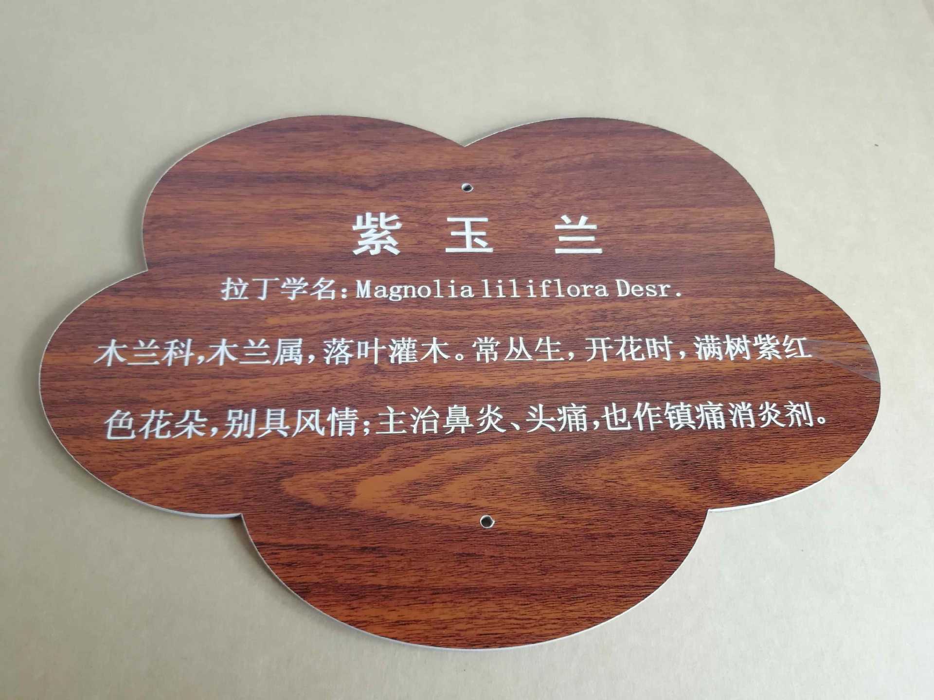 铝塑板树名牌,草木提示牌,花草介绍牌 户外挂树牌