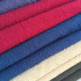 2060布料水洗棉砂洗绉布春夏中国风童装茶巾汉服仿麻 水洗棉