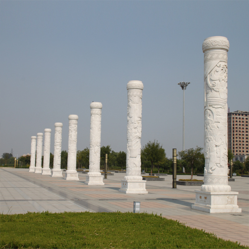 厂家精品推荐园林景观文化柱 石雕柱子 广场大理石特色石柱子