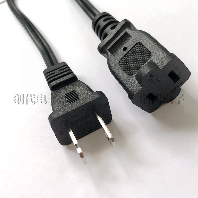 ul美式两插电源线1-15r美标2芯母插头 10a13a15a 美规插头延长线