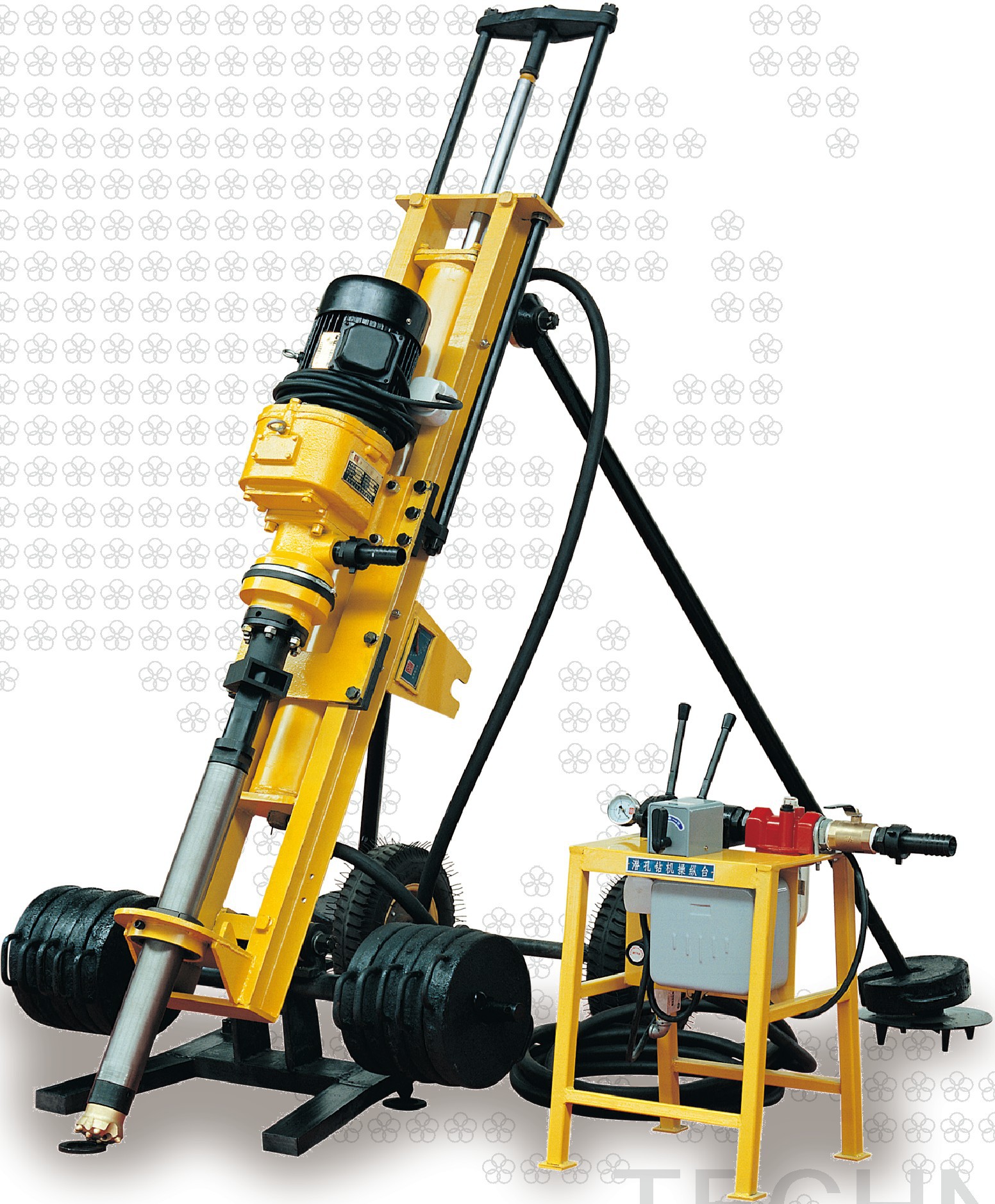 开山红五环潜空钻机 批发hqd100a型红五环空压机潜空钻机