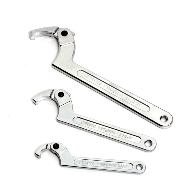 超声波焊头钩型活络扳手圆头勾形勾头月牙扳手工具