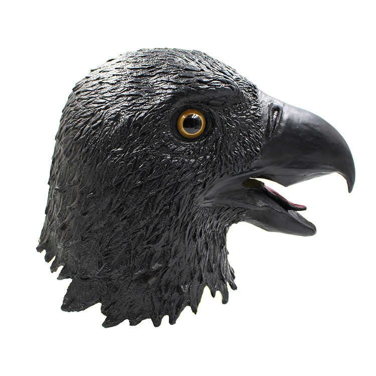老鹰面具 翱翔太空白鹰头套整蛊逼真面具酒吧cosplay吓人厂家批发