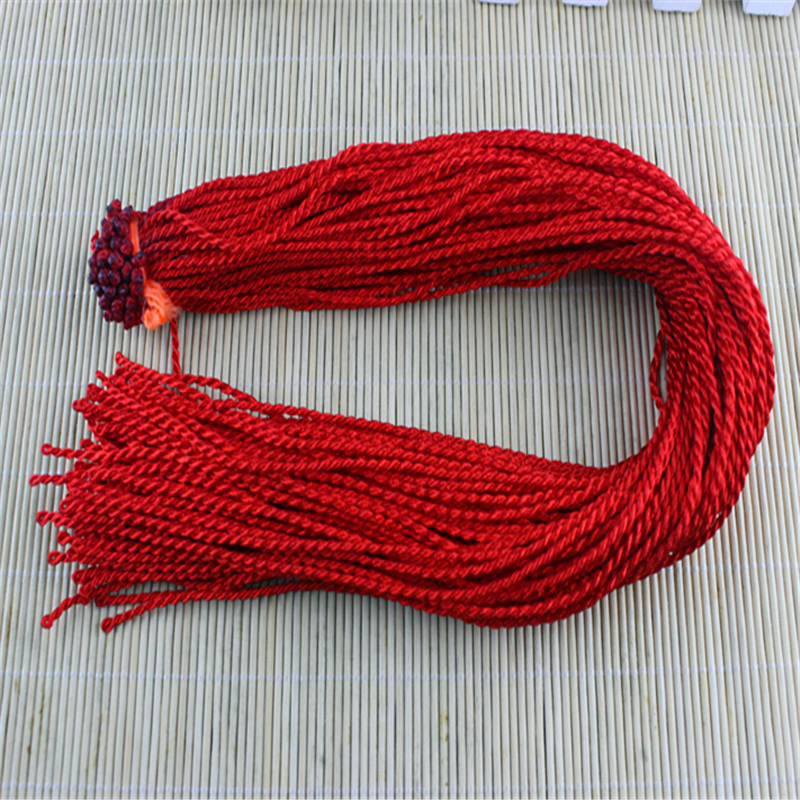 直扣手搓红黑色麻花项链绳 本命年手工编织项链红黑绳 1000根起批