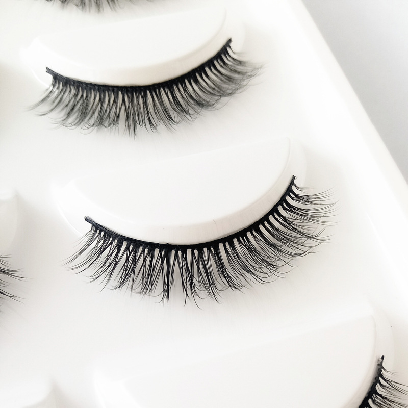 3dt33 False Eyelashes Natural Long Curling Chemical Fiber Enlarged Eyes Eyelash Five Pairs Factory Wholesale