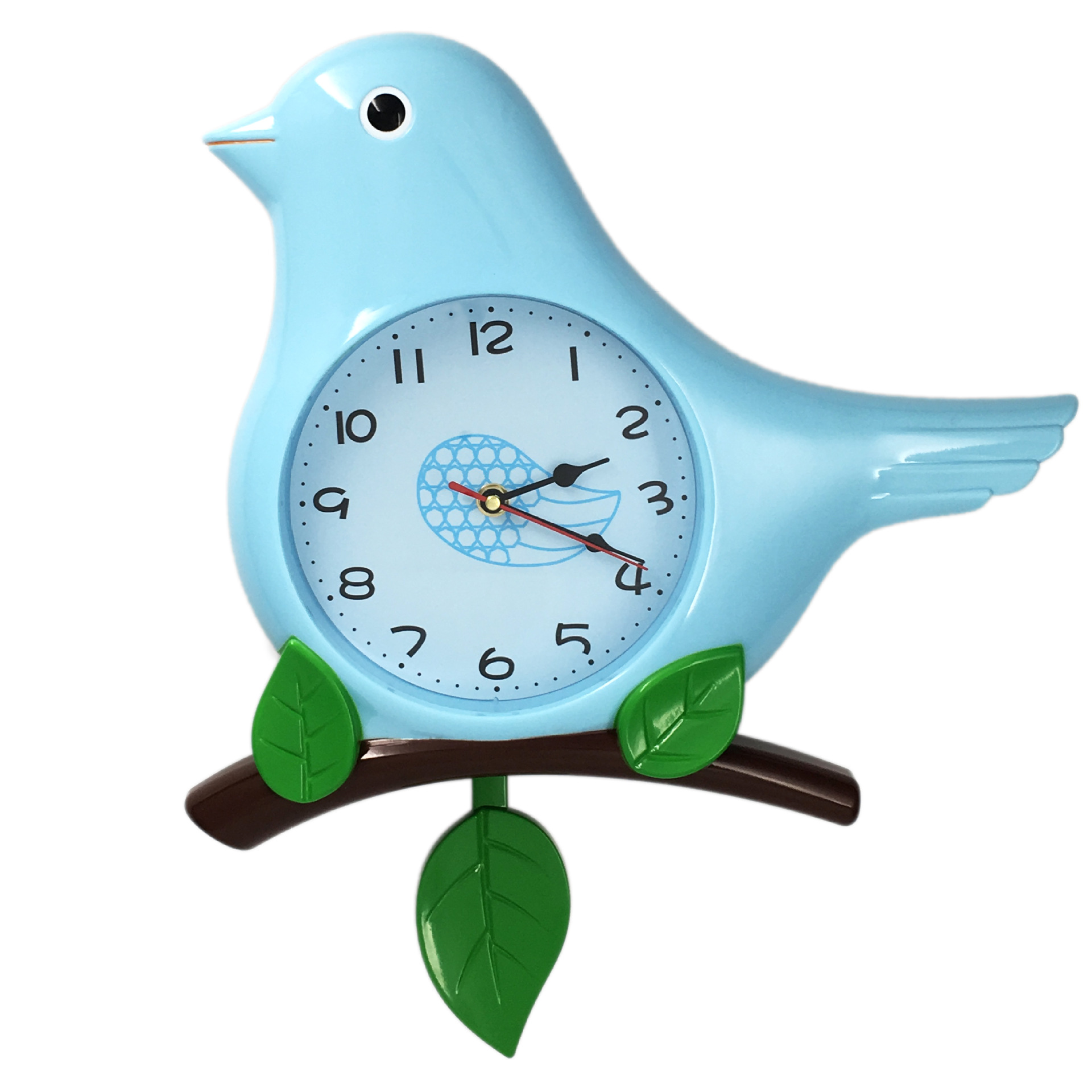 康巴丝小鸟时钟儿童房卧室幼儿园灵动卡通壁钟表呆萌挂钟