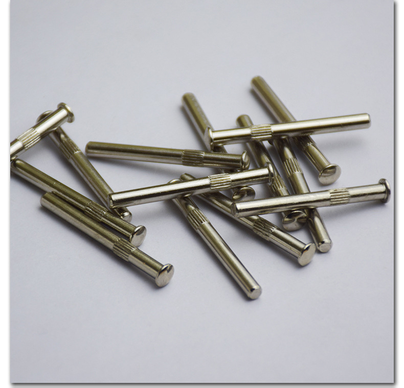 普通面带防滑齿滚花钉 环保白叻色压花铆钉 非标家具箱包铁铝铆钉