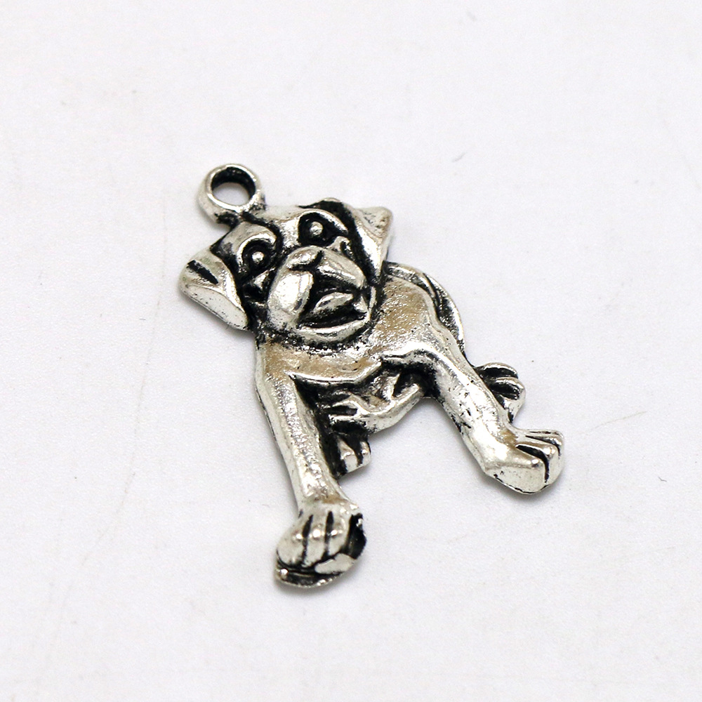 wish爆款 diy手工 合金饰品配件 复古合金狗头吊坠 项链手链配件