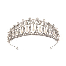 巴洛克女王同款大皇冠珍珠水钻发饰新娘皇冠欧式结婚公主王冠头饰