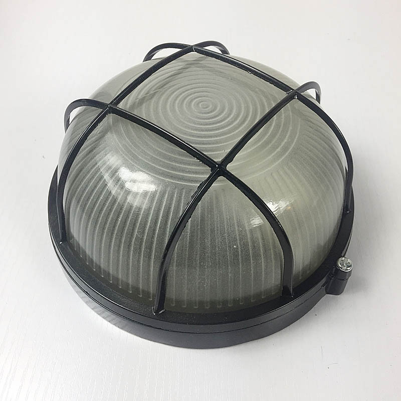 特一全铝防潮灯 带网壁灯圆形 椭圆 井道壁灯 黑色三防灯户外壁灯