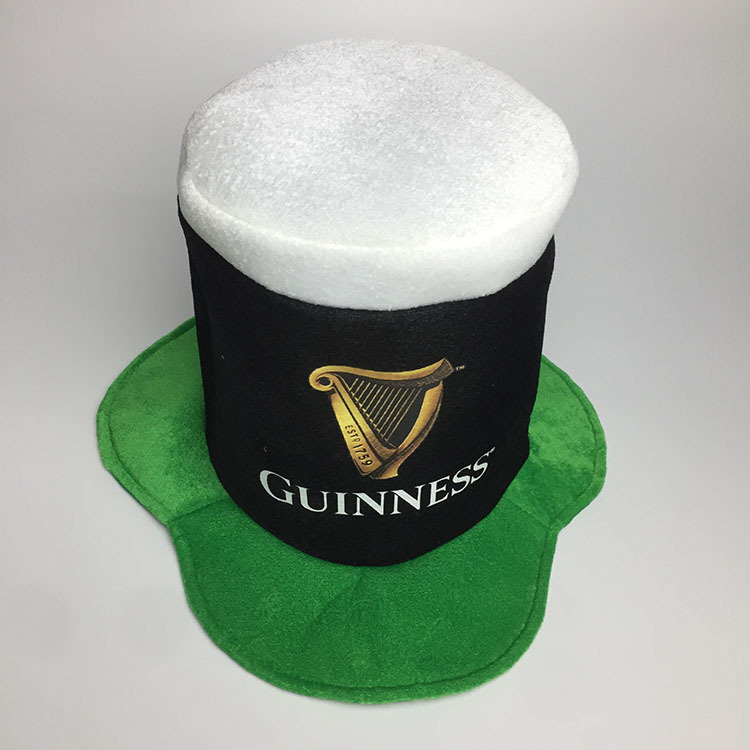 爱尔兰三叶草绿色芬兰狂欢帽子 绿节男女士通用国庆定制啤酒帽子