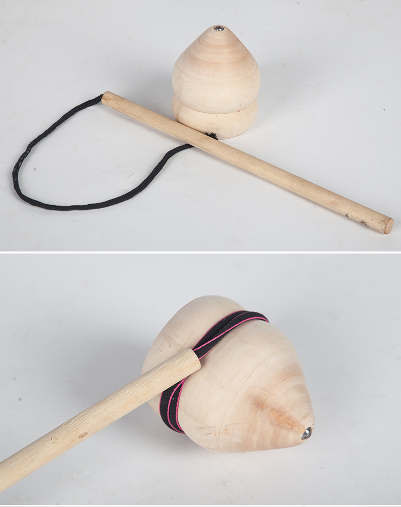 厂家批发成人儿童玩具健身陀螺冰尜老年实木打不死益智鞭绳大陀螺