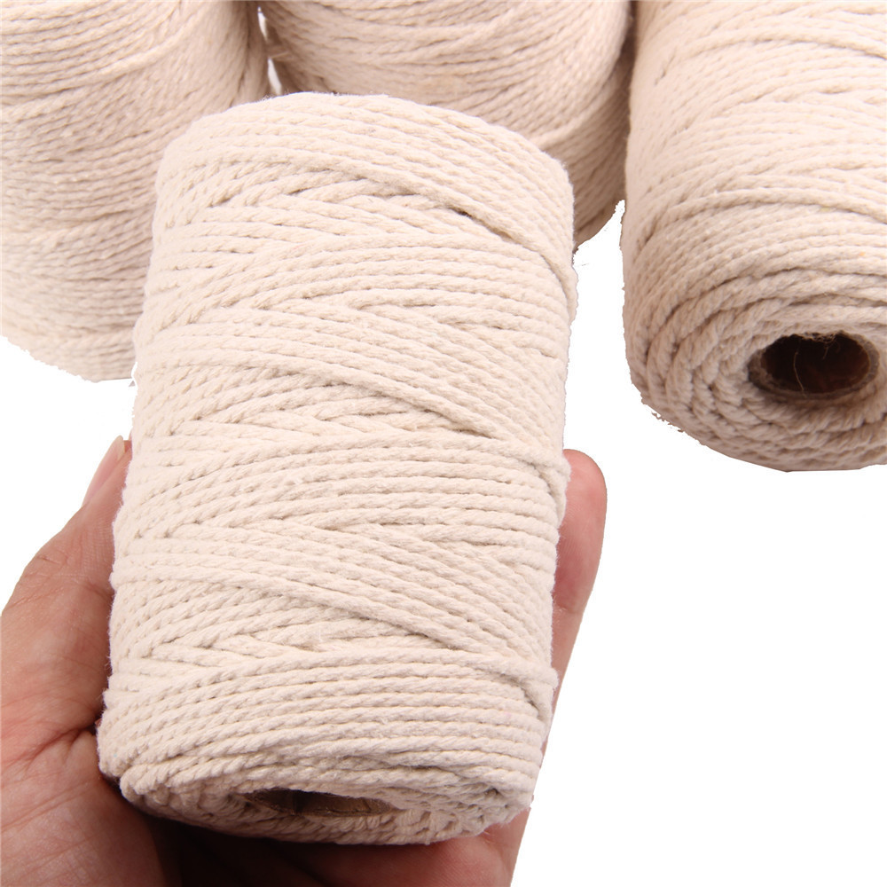 工艺棉绳1mm-8mm手工diy装饰棉绳全棉纱棉绳 100米棉绳