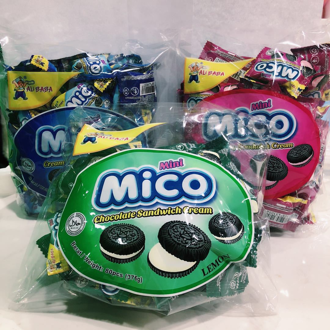 马来西亚12袋 夹心饼干迷你mico378克装办公室休闲 零食 爆款饼干