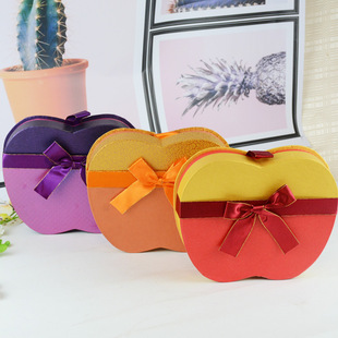 厂家韩版苹果造型20格巧克力礼品盒 创意情人节糖果包装纸盒子