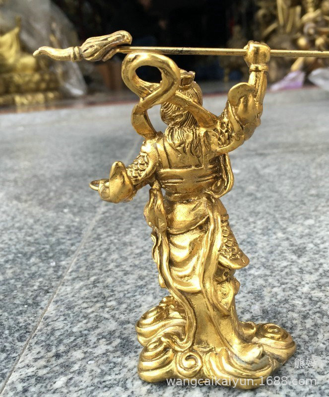 铜哪吒像摆件哪吒铜像人物雕像家居装饰品工艺品