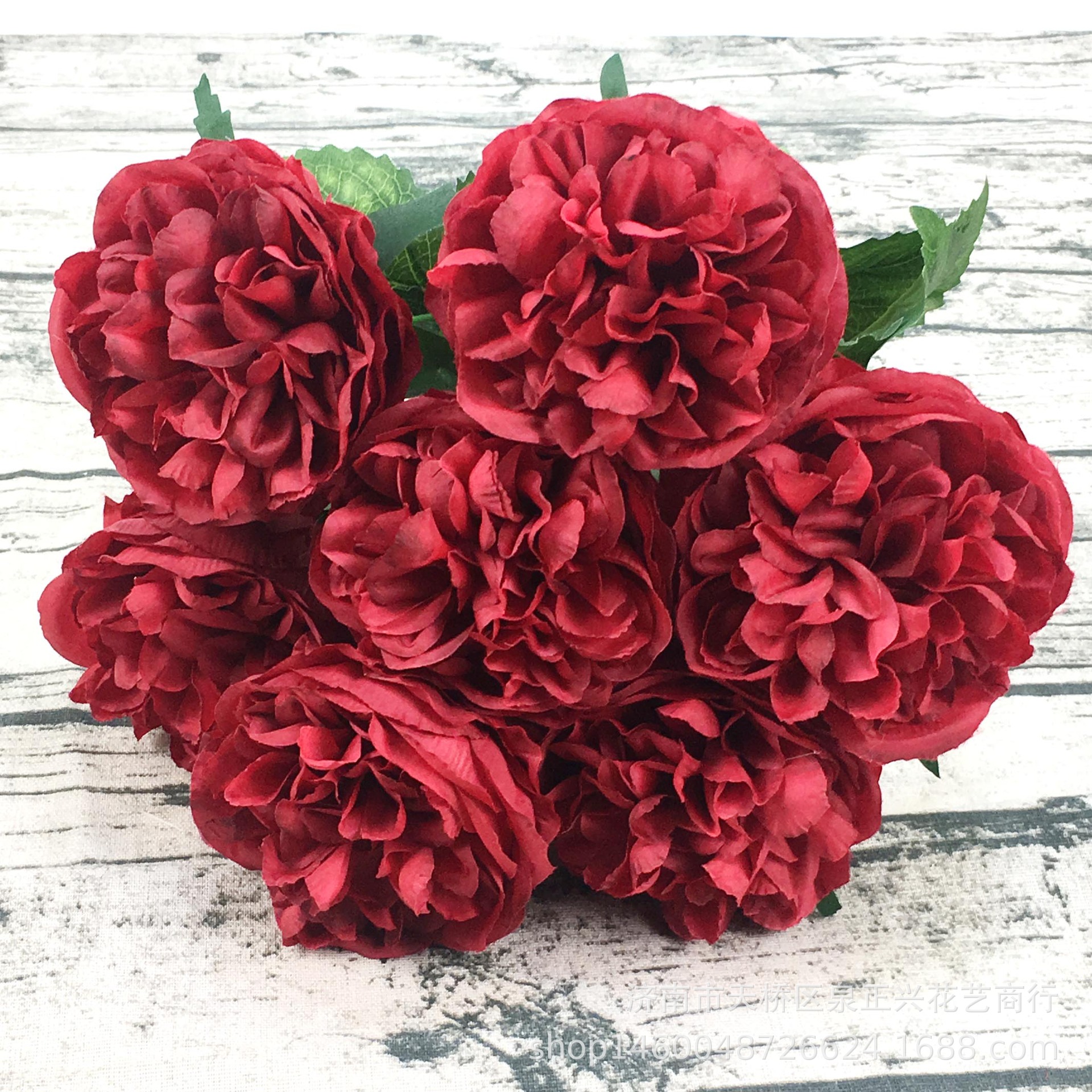 现货供应 7头洋玫瑰 婚庆婚礼布置 家居摄影软装仿真花 热销假花