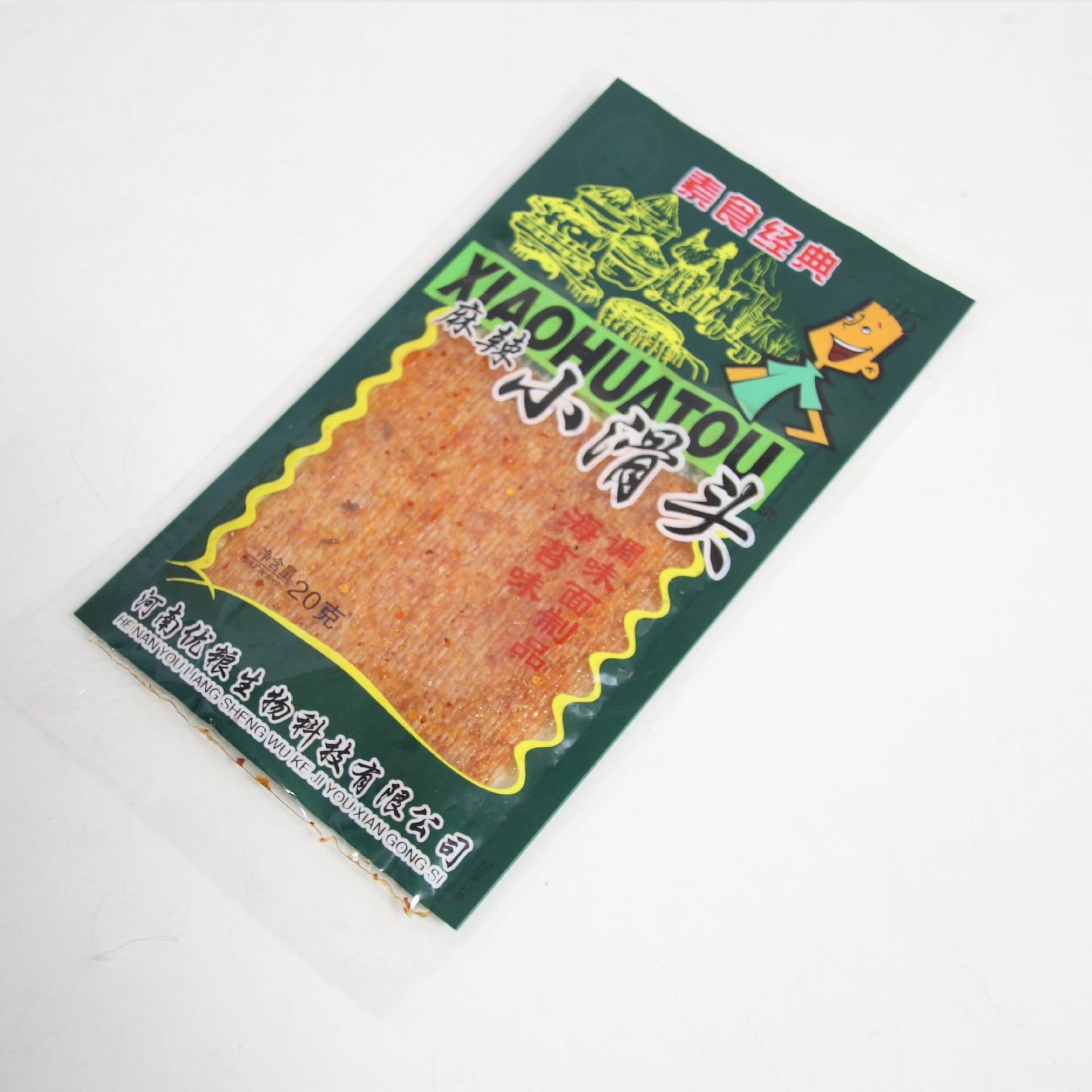 麻辣小滑头辣条海苔味豆皮大辣片儿时怀旧零食素肉整箱批发